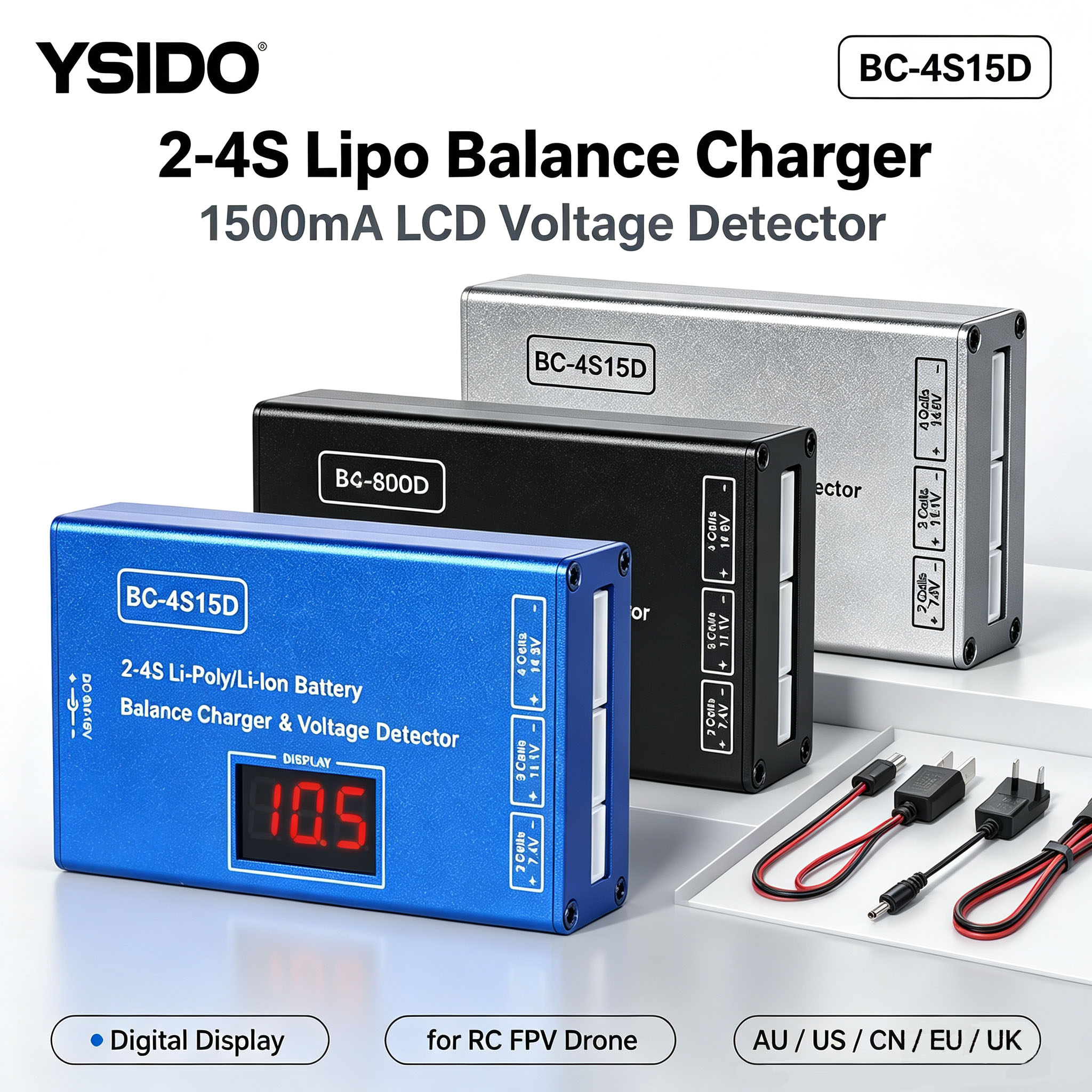 Drone Battery Voltage Checker - BC-4S15D 2-4S Pengisi Daya Lithium Balance