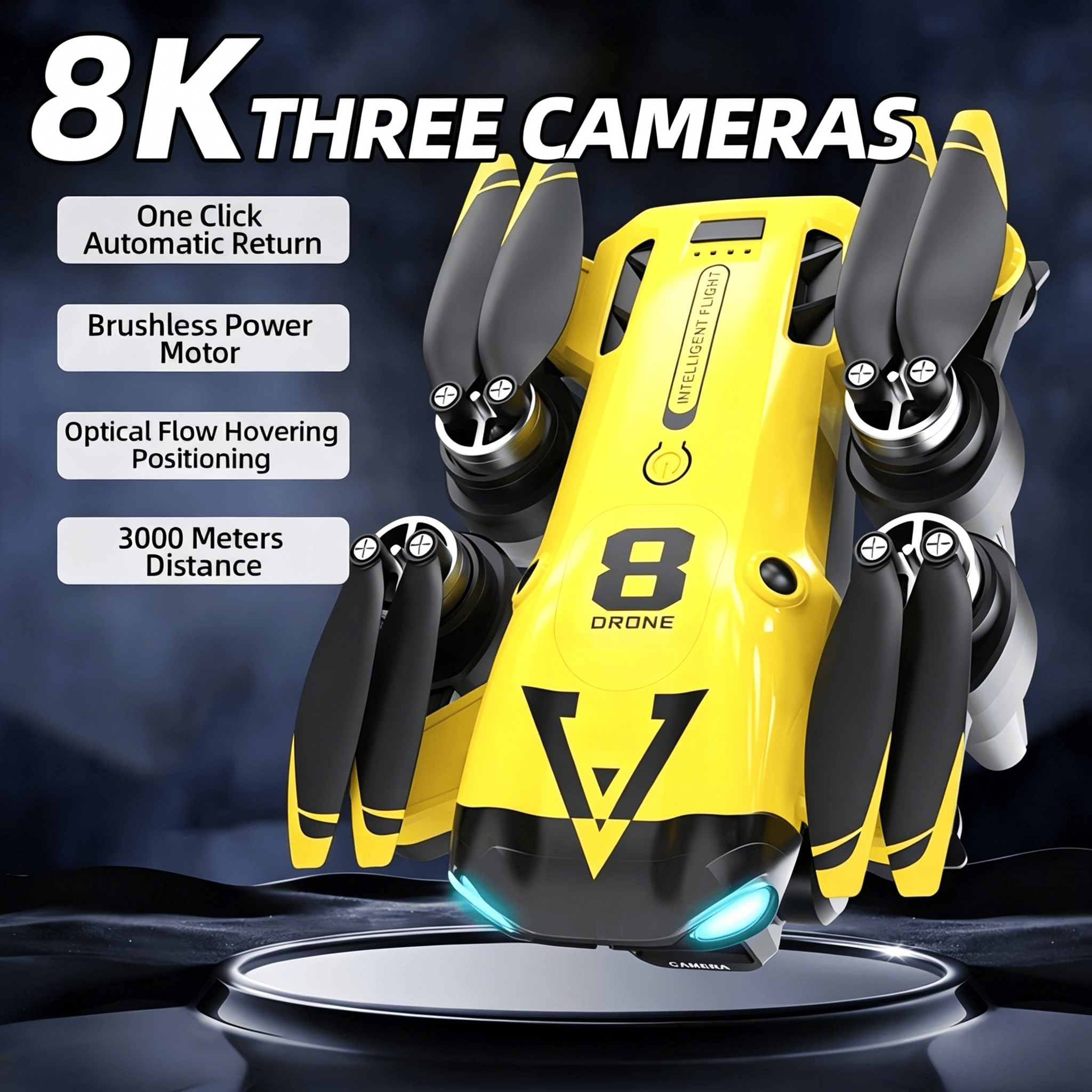 Drone Battery Case - Quadcopter Baru dengan Tiga Kamera, Penentuan
