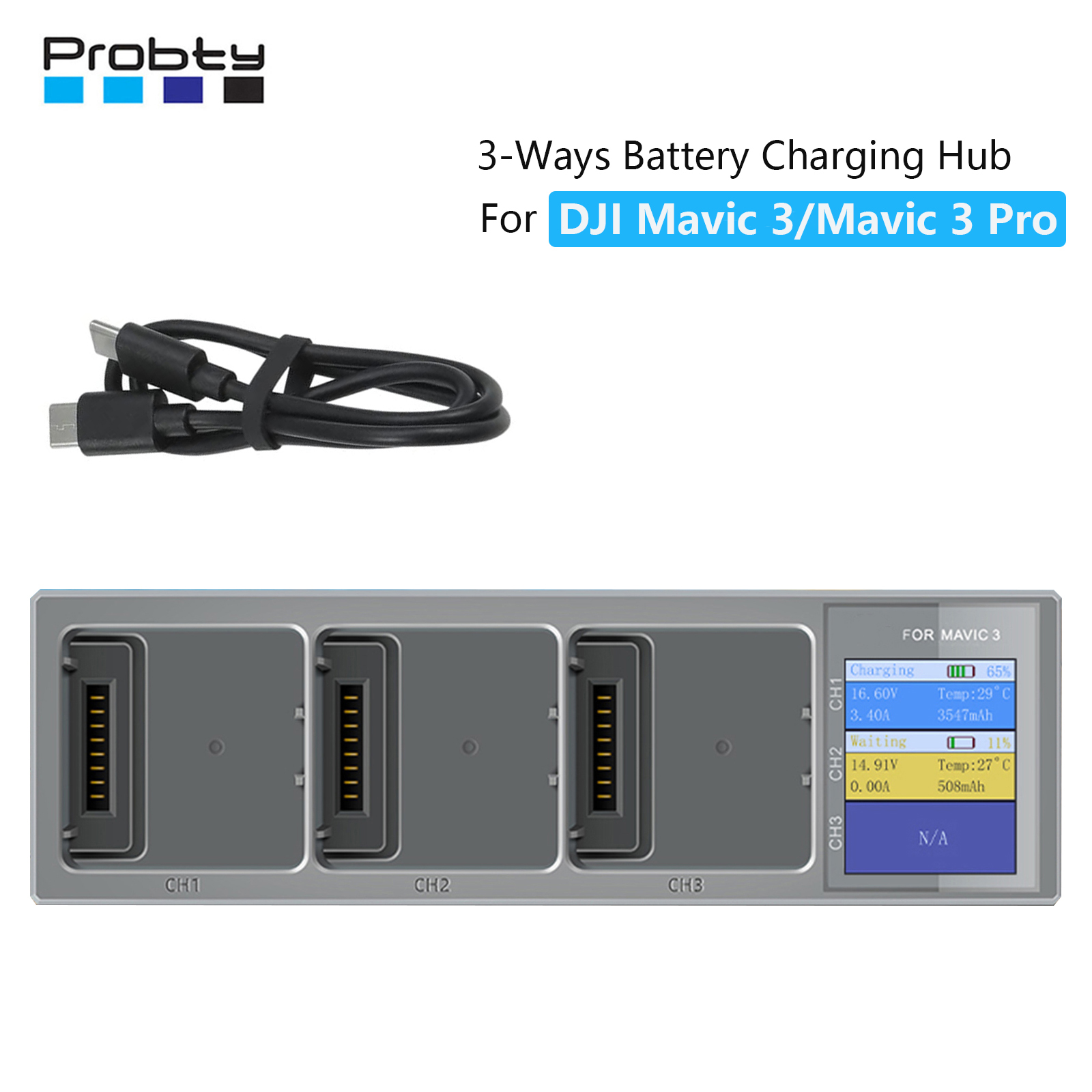 Drone Battery Balance Charger - Hub pengisi daya 3 dalam 1