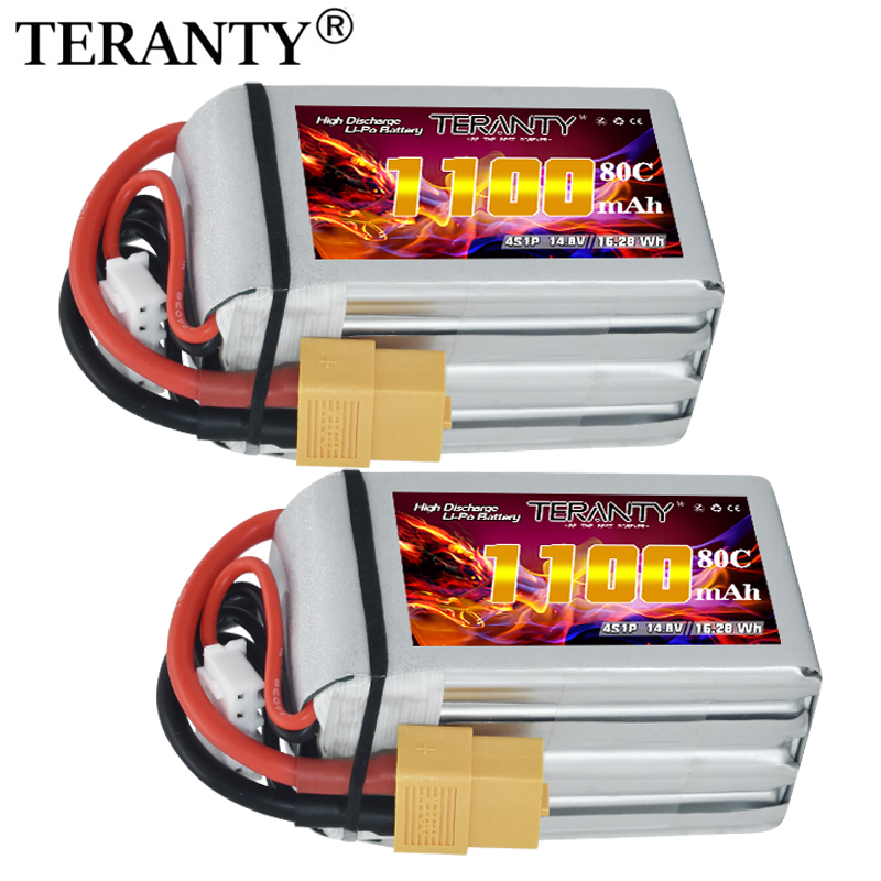 Drone Battery Plate - TERANTY 4S 1100MAh 80C/160C Baterai Lipo