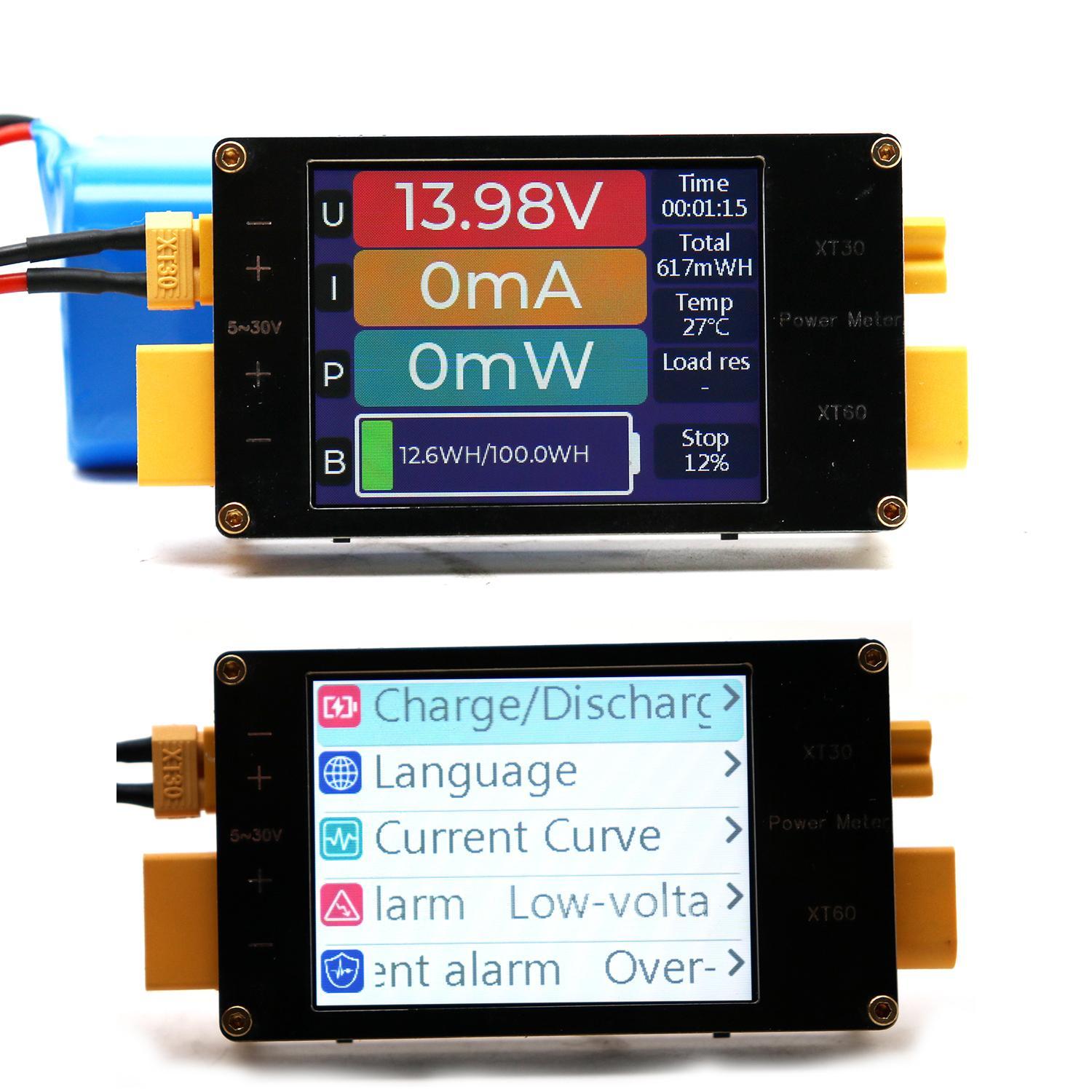 Drone Battery Voltage Checker - Meteran Daya Layar 2.4 Inci XT60