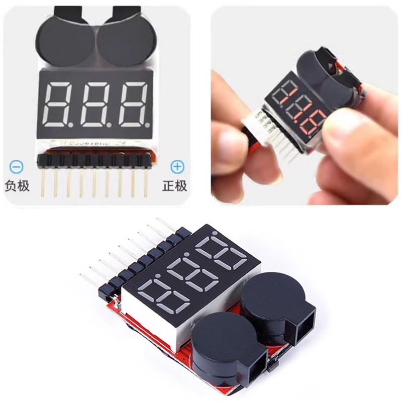 Drone Battery Voltage Checker - Pengukur tegangan mobil RC, pemeriksa sel