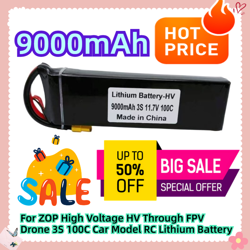 Drone Battery High Voltage - Baterai Lithium RC Model Mobil 9000mah