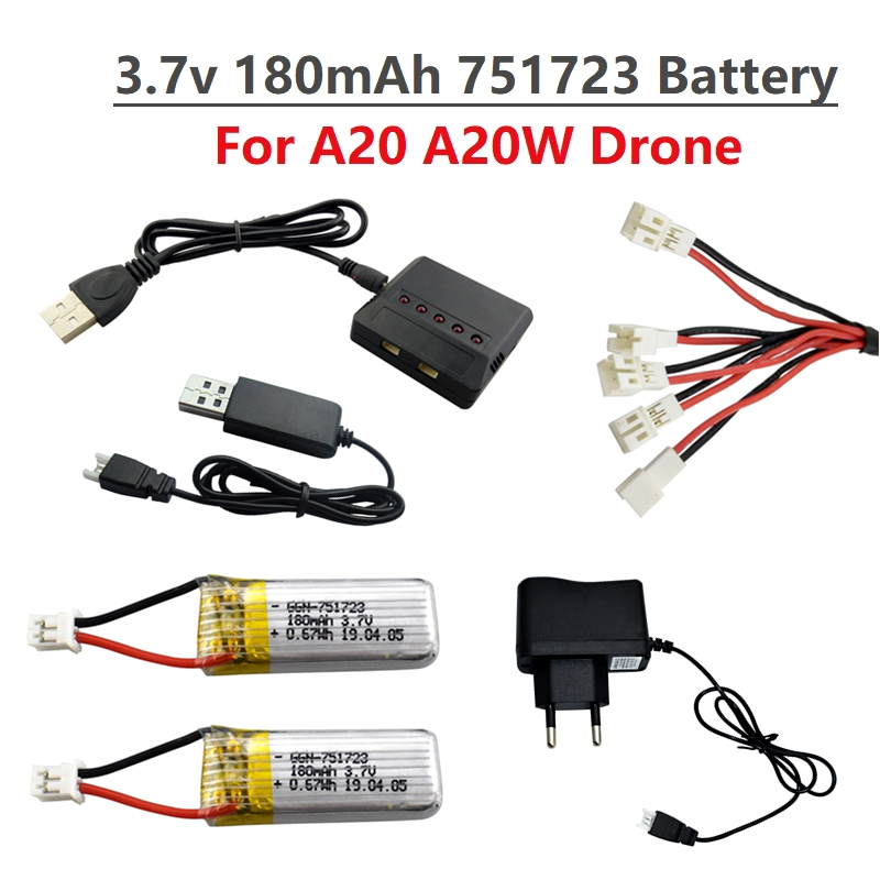 Drone Battery Li-Ion - Baterai Lipo 3.7V 180mAh Asli Dan