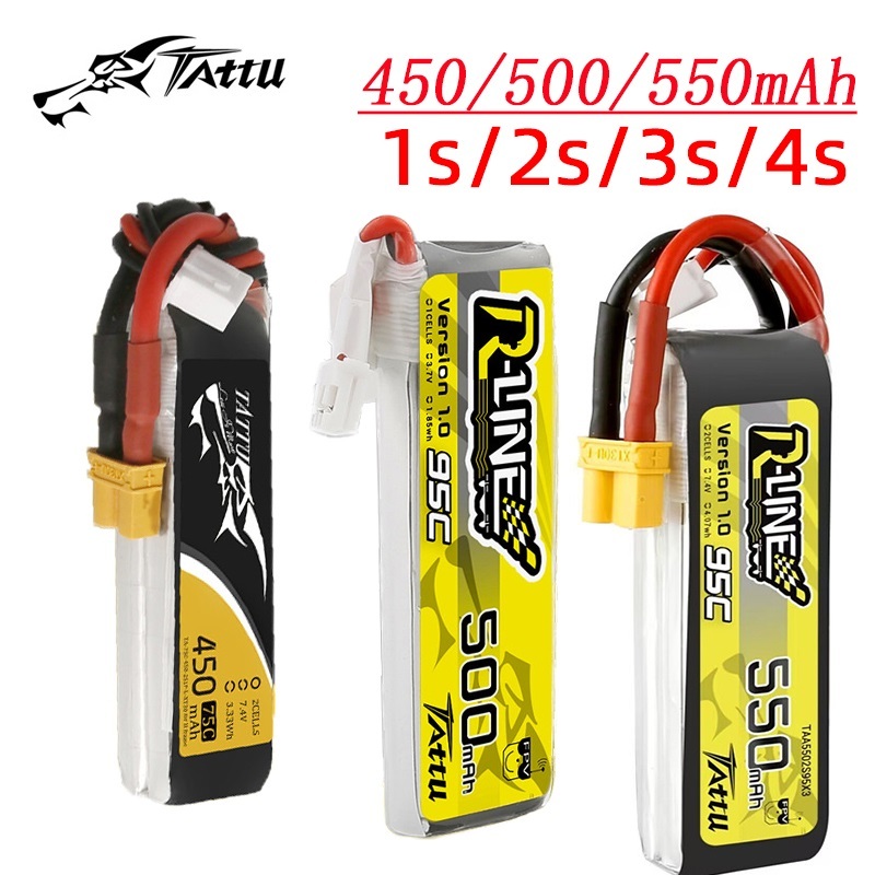 Drone Battery 3S - 3 buah TATTU baru 450/500/550mAh 75/95C