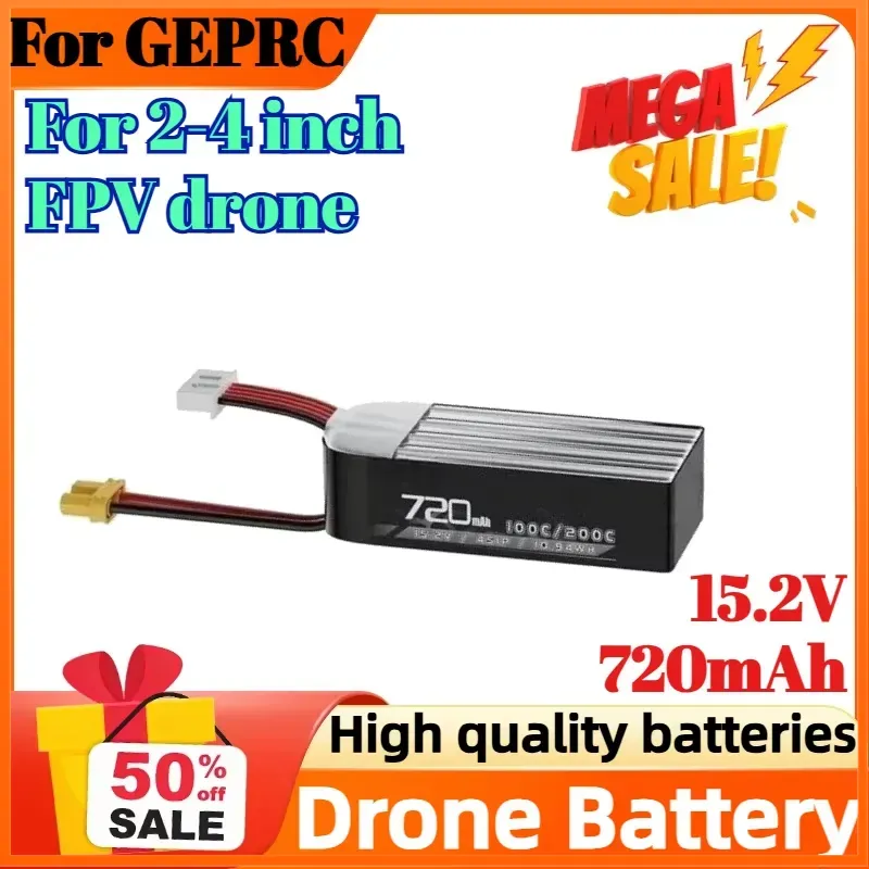 Drone Battery High Voltage - Baterai 4S 15.2V 720mAh 100C untuk