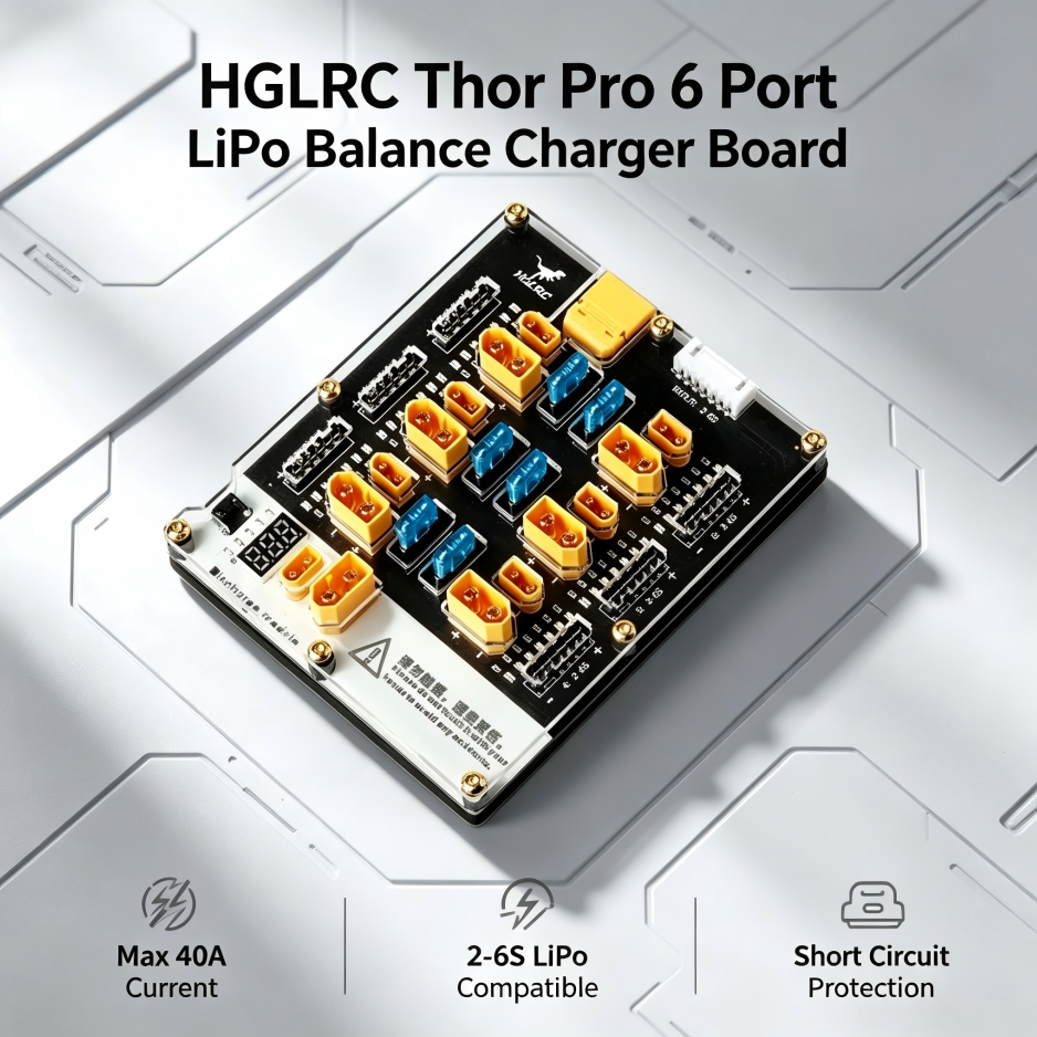 HGLRC Thor Pro 6 Port LiPo Bal - Drone Battery Parallel Board ulasan dan harga