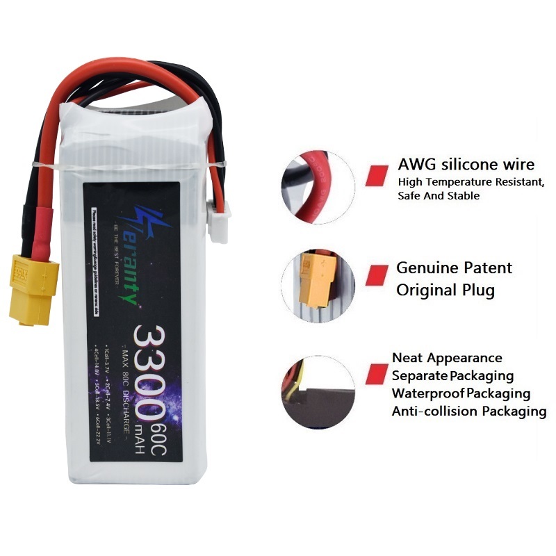 LiPo baterai isi ulang 4S 3300 - Drone Battery Connector ulasan dan harga
