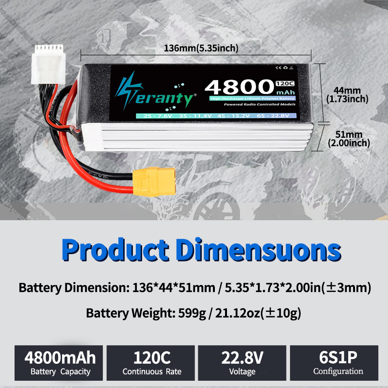 TERANTY 6S 4800MAh Baterai Lip - Drone Battery Plate ulasan dan harga