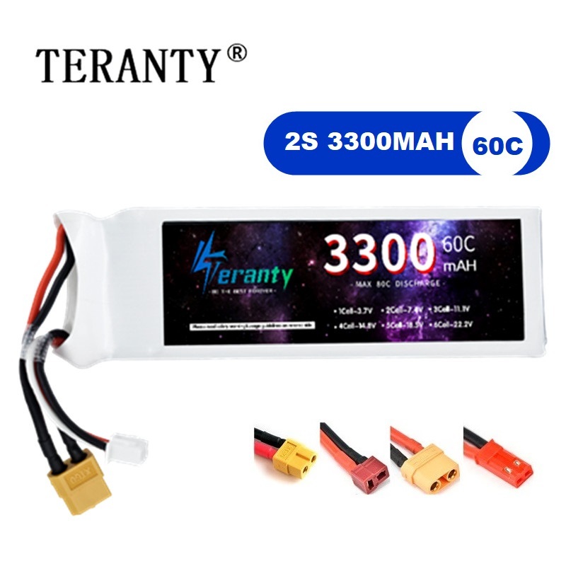 2S 7.4V baterai LiPo 3300mAh 6 - Drone Battery Connector ulasan dan harga