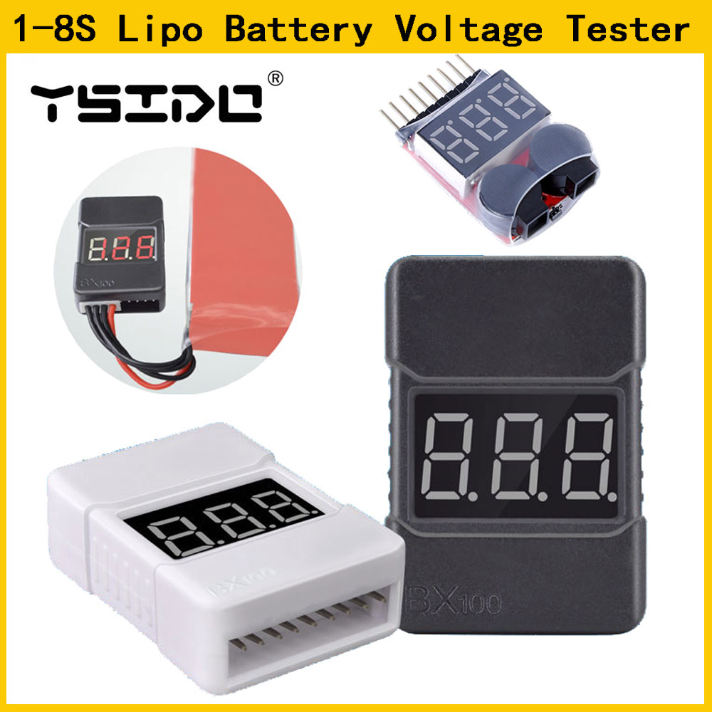 Lipo 1-8S penguji voltase bate - Drone Battery Voltage Checker ulasan dan harga