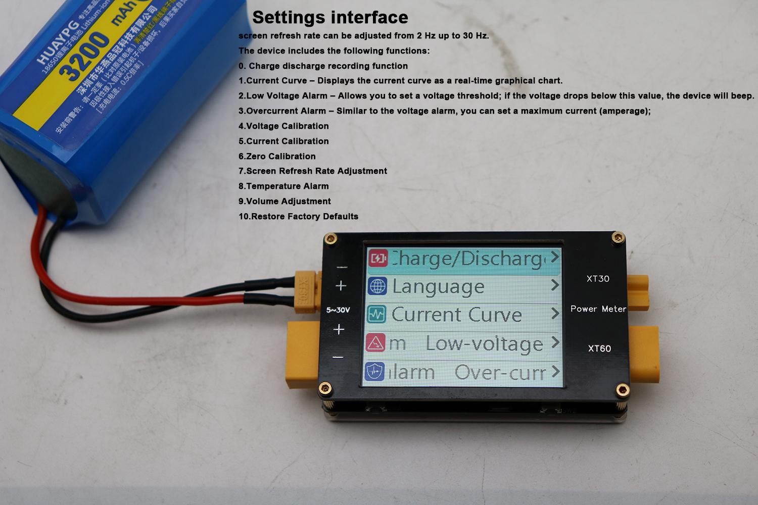 Meteran Daya Layar 2.4 Inci XT - Drone Battery Voltage Checker ulasan dan harga