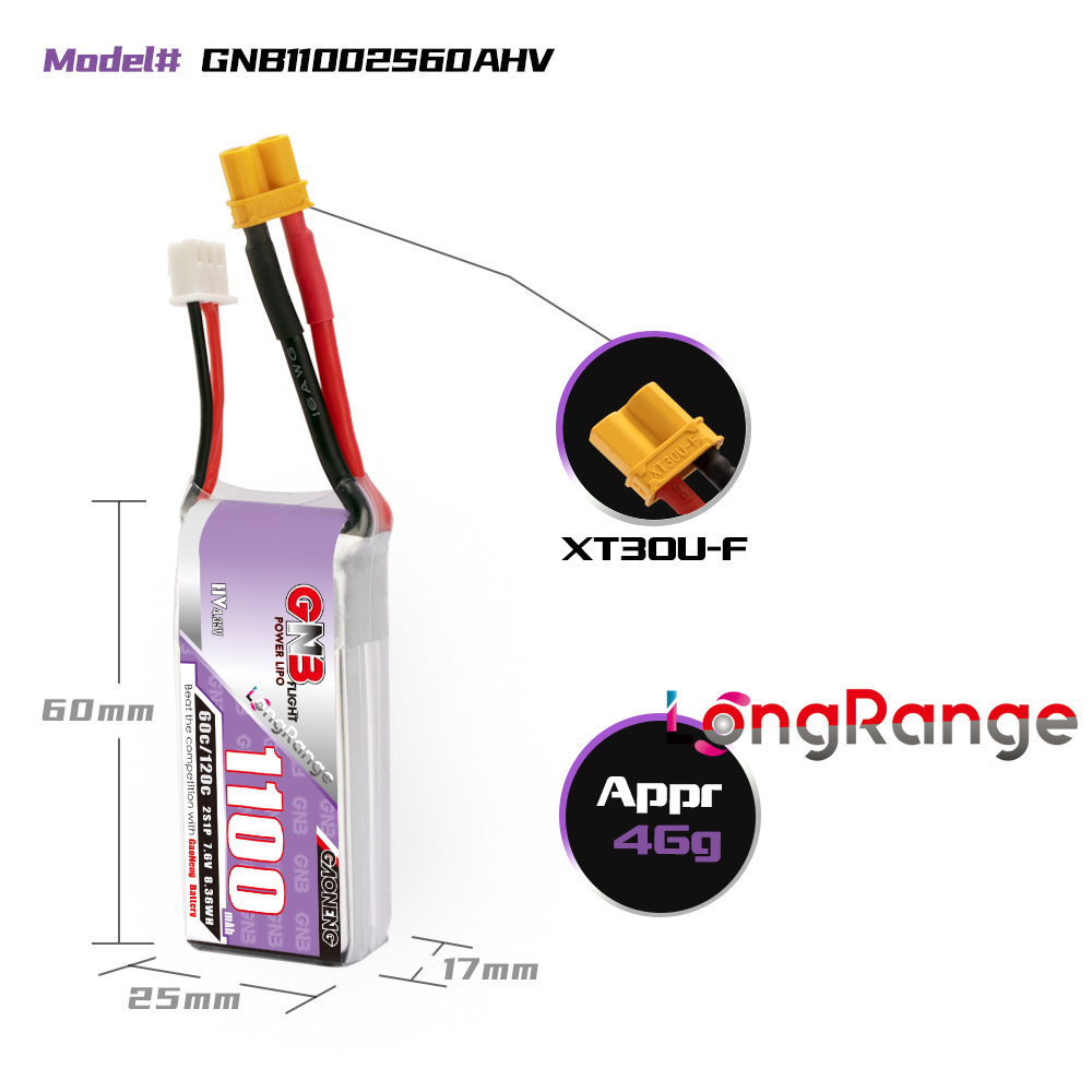 GNB Drone balap panjang, suku  - Drone Battery 3S ulasan dan harga