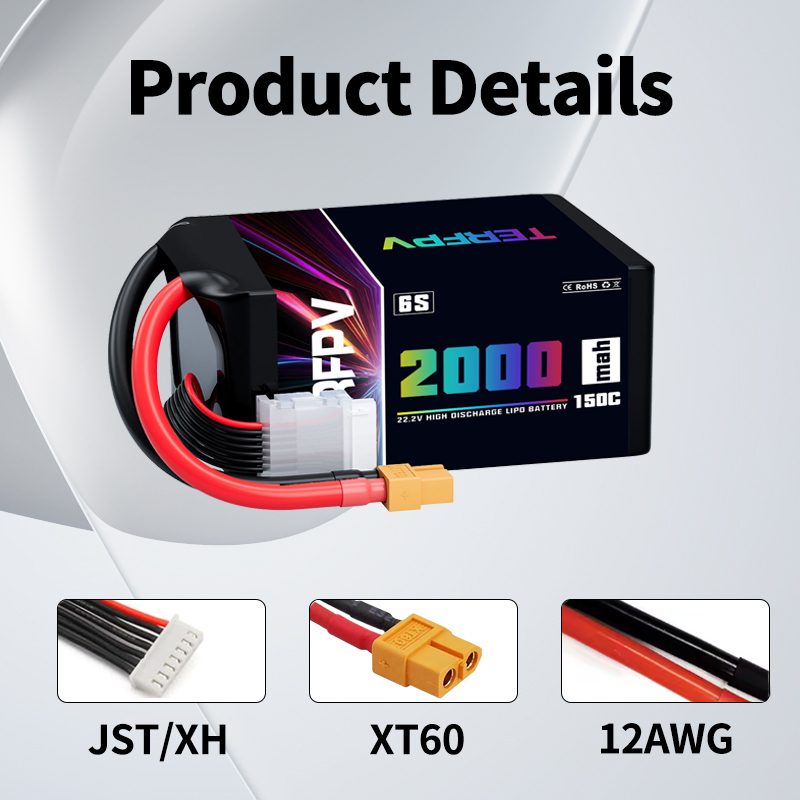 TERFPV 6S 22.2V 2000mAh 150C/3 - Drone Battery Plate ulasan dan harga