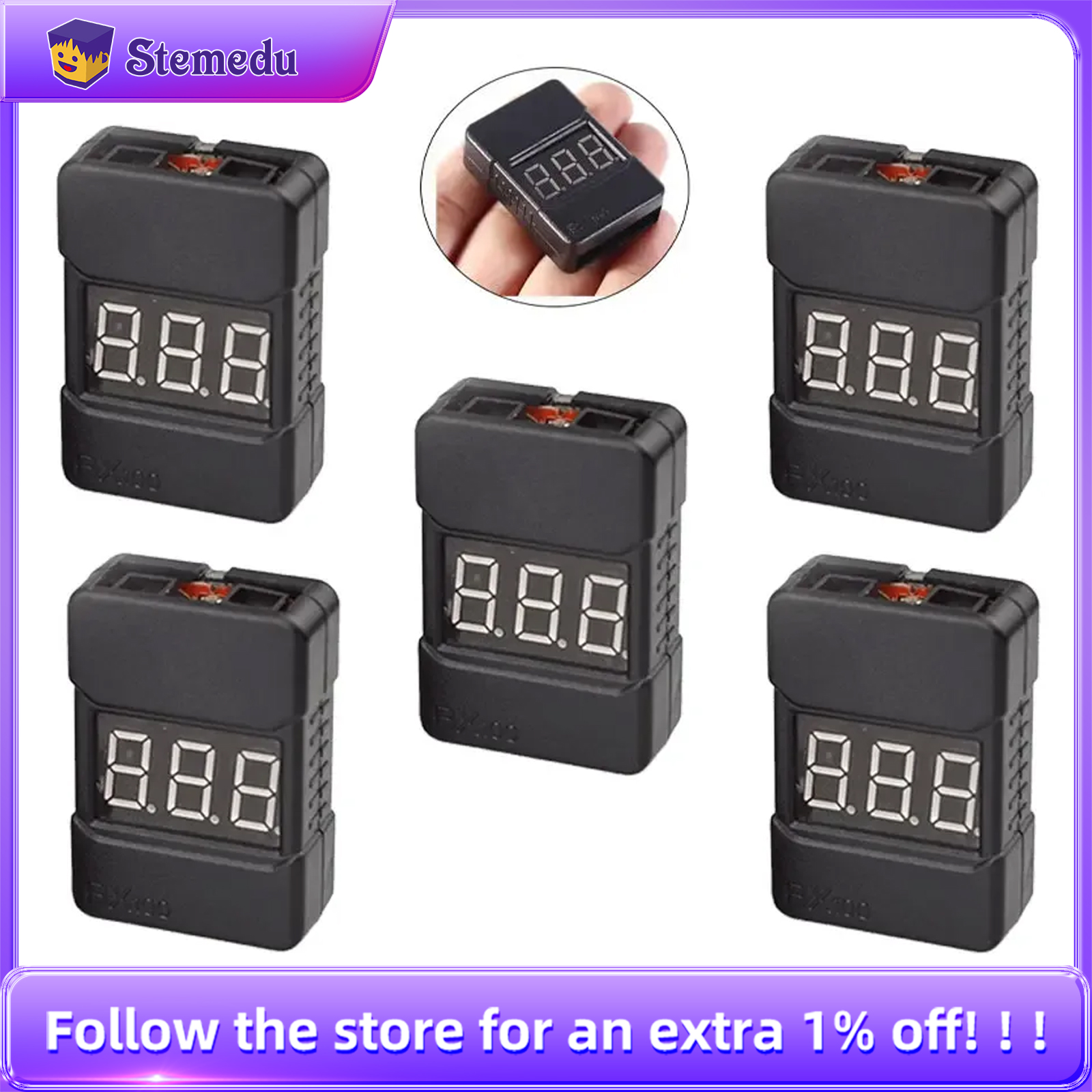 BX100 1-8S Penguji Tegangan Ba - Drone Battery Alarm ulasan dan harga