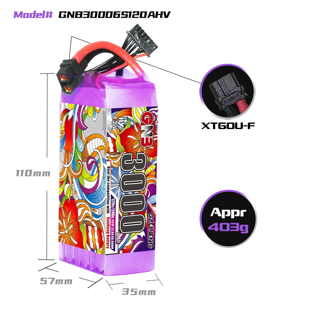 Baterai Lipo GNB 6S 22.8V 3000 - Drone Battery Plate ulasan dan harga