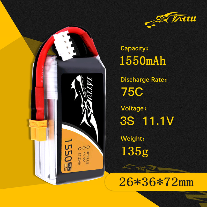 TATTU 3S baterai LiPo 75C 3S 1 - Drone Battery 3S ulasan dan harga