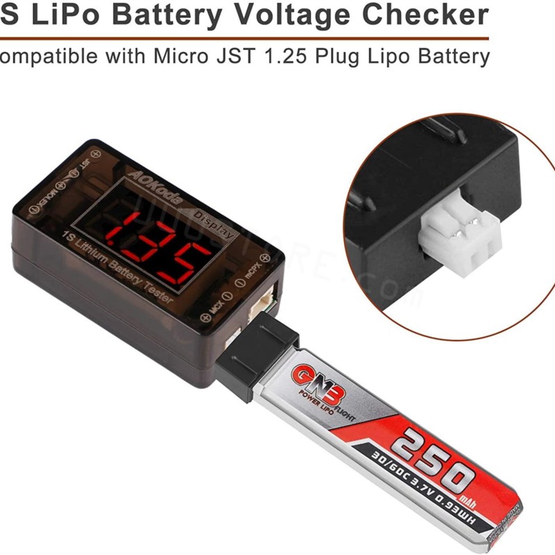 AOKoda AOK-041 1S Penguji Tega - Drone Battery Voltage Checker ulasan dan harga